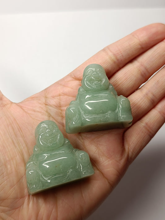 Smiling Buddha Green Aventurine Fortune Bearer