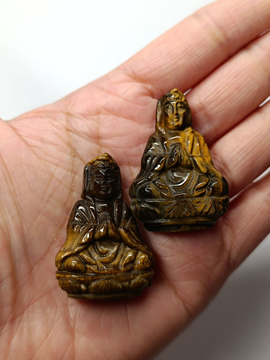 Kuan Yin Tiger's Eye Pocket Guardian