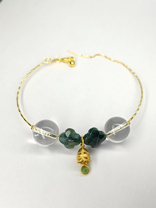 Celestial Harmony 18K Gold Plated Bracelet Ring