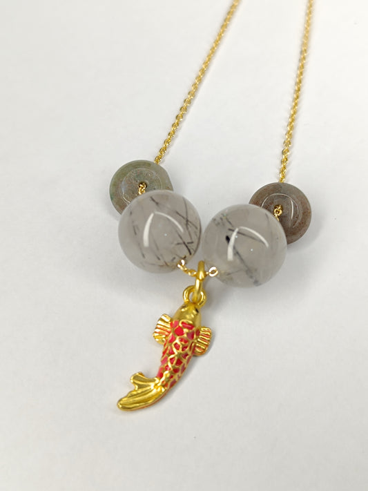 Ascendant Koi 18K Gold Plated Necklace